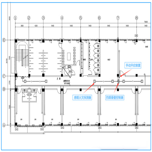 無火災(zāi)報(bào)警場所電動擋煙垂壁聯(lián)動控制探討(圖2) 擋煙垂壁圖.jpg